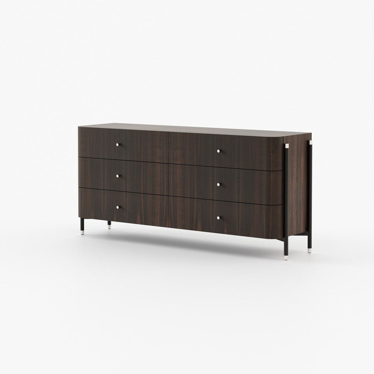 Laskasas ROSIE Set of 6 Chest of Drawers Smoked Eucalyptus Veneer Matte - Araco Interiors