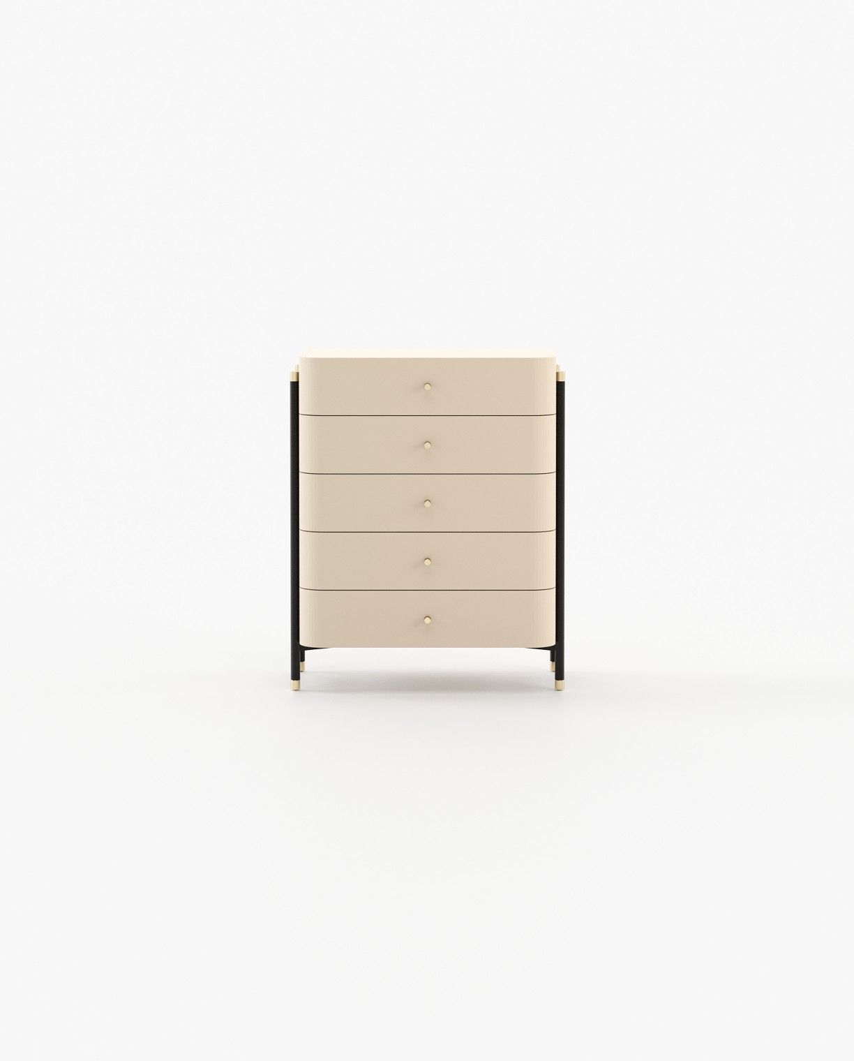 Laskasas ROSIE Tallboy Chest of Drawers Moka Lacquer Matte - Araco Interiors