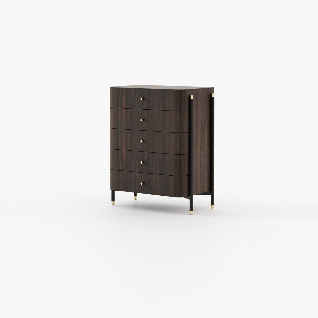 Laskasas ROSIE Tallboy Chest of Drawers Smoked Eucalyptus Veneer Matte - Araco Interiors