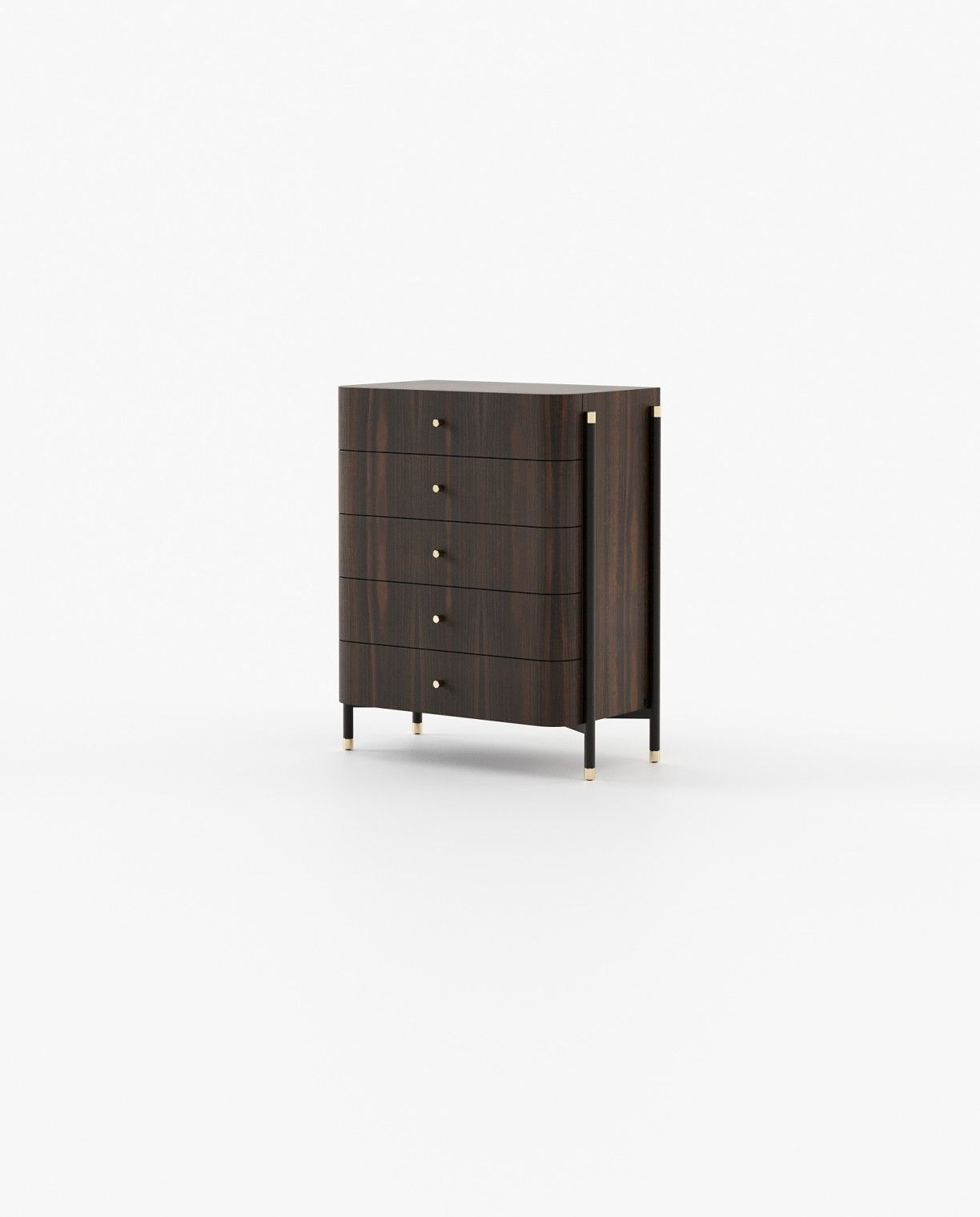 Laskasas ROSIE Tallboy Chest of Drawers Smoked Eucalyptus Veneer Matte - Araco Interiors