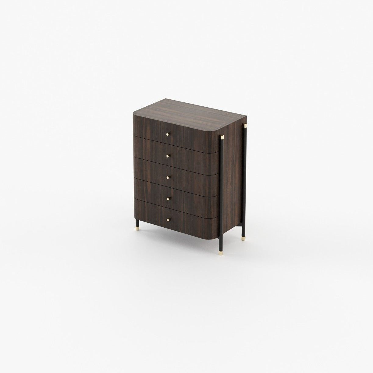 Laskasas ROSIE Tallboy Chest of Drawers Smoked Eucalyptus Veneer Matte - Araco Interiors
