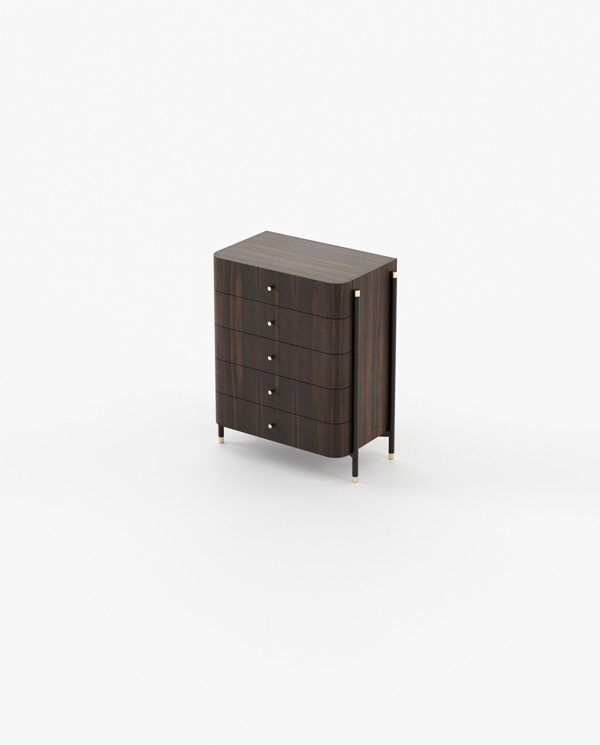 Laskasas ROSIE Tallboy Chest of Drawers Smoked Eucalyptus Veneer Matte - Araco Interiors