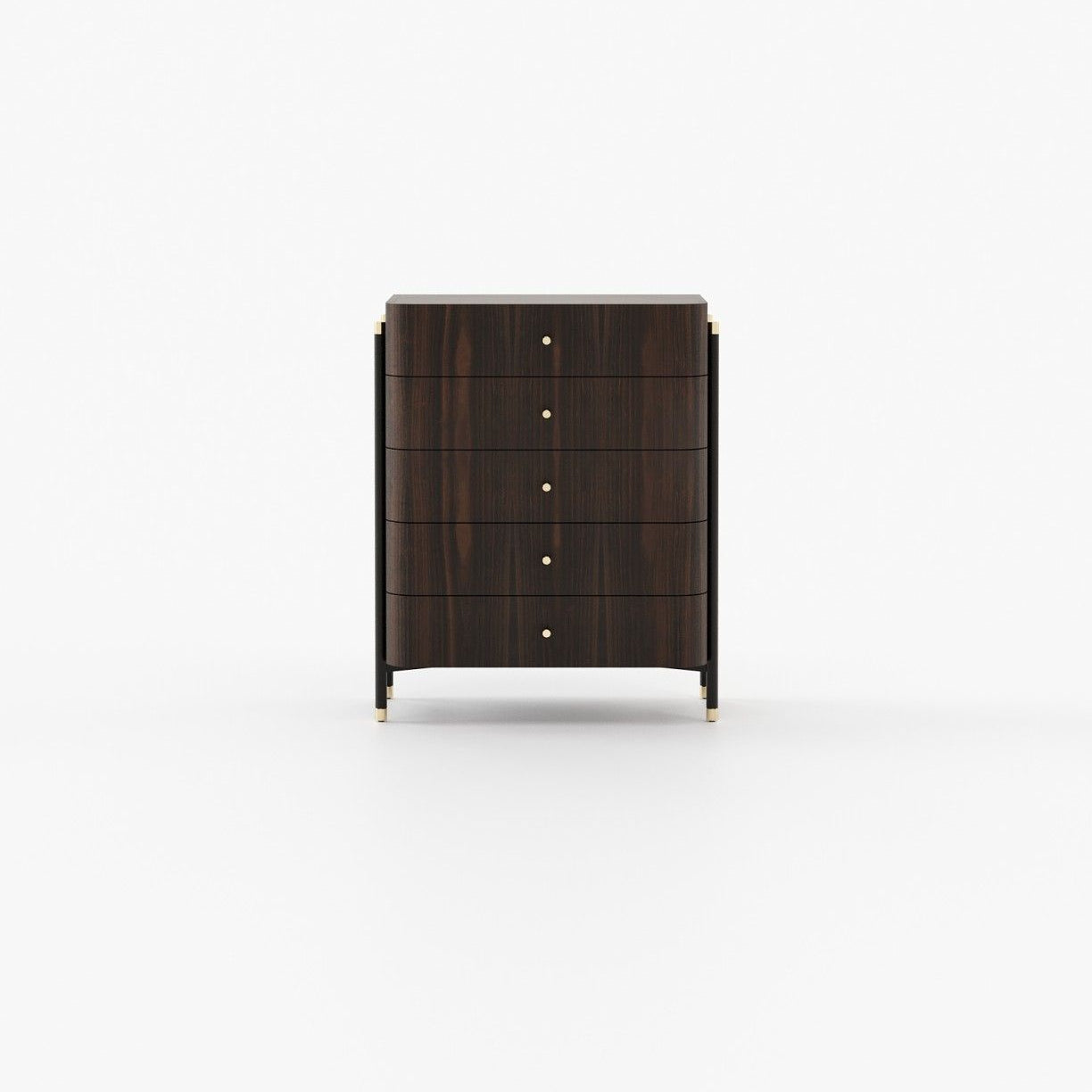 Laskasas ROSIE Tallboy Chest of Drawers Smoked Eucalyptus Veneer Matte - Araco Interiors