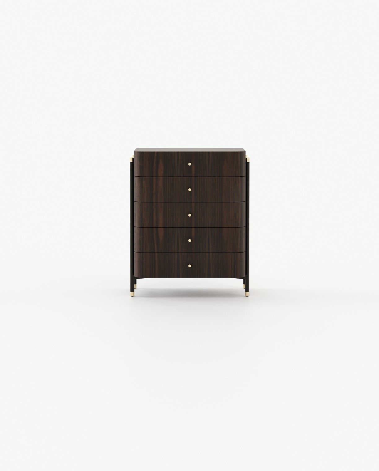 Laskasas ROSIE Tallboy Chest of Drawers Smoked Eucalyptus Veneer Matte - Araco Interiors