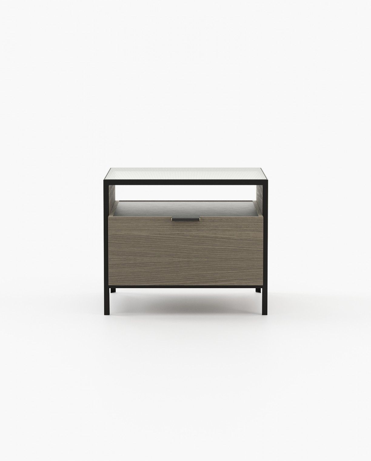 Laskasas ROWLING Bedside Cabinet & Table Aged Oak Veneer Matte - Araco Interiors