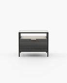 Laskasas ROWLING Bedside Cabinet & Table Grey Eucalyptus Veneer Matte - Araco Interiors