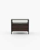 Laskasas ROWLING Bedside Cabinet & Table Smoked Eucalyptus Veneer Matte - Araco Interiors
