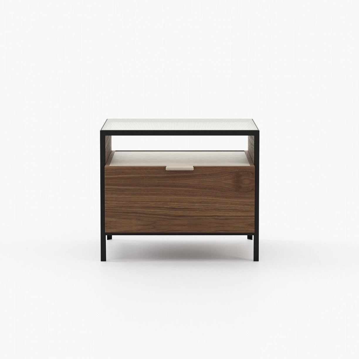 Laskasas ROWLING Bedside Cabinet & Table Walnut Veneer Matte - Araco Interiors