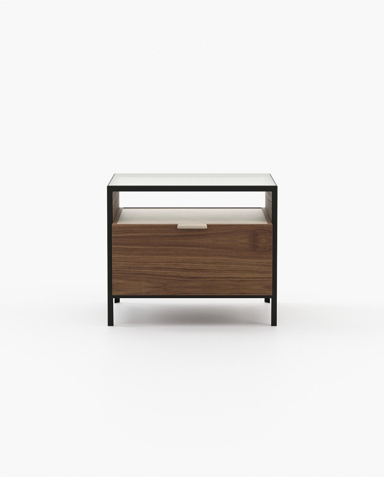 Laskasas ROWLING Bedside Cabinet & Table Walnut Veneer Matte - Araco Interiors