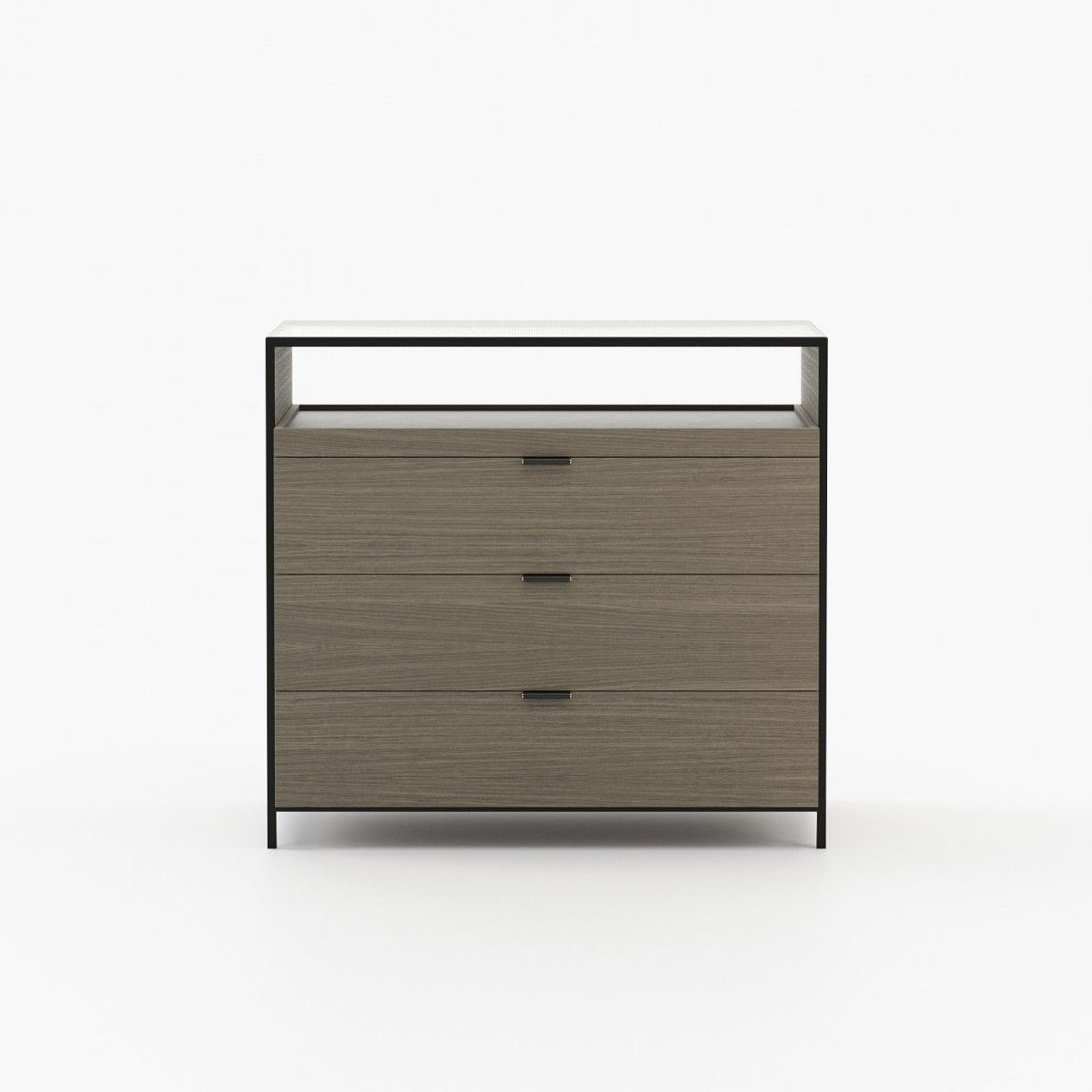 Laskasas ROWLING Set of 3 Chest of Drawers Aged Oak Veneer Matte - Araco Interiors