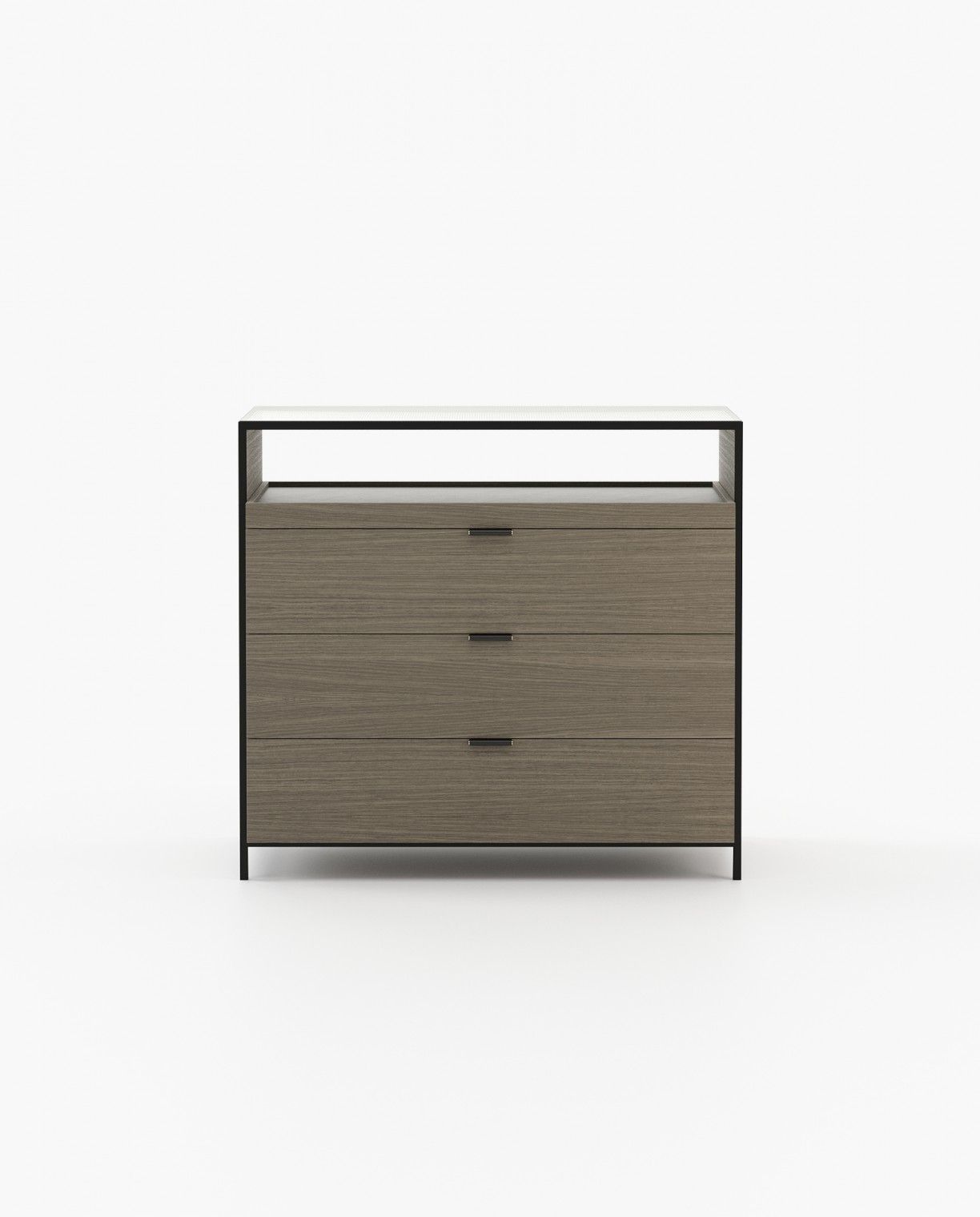 Laskasas ROWLING Set of 3 Chest of Drawers Aged Oak Veneer Matte - Araco Interiors