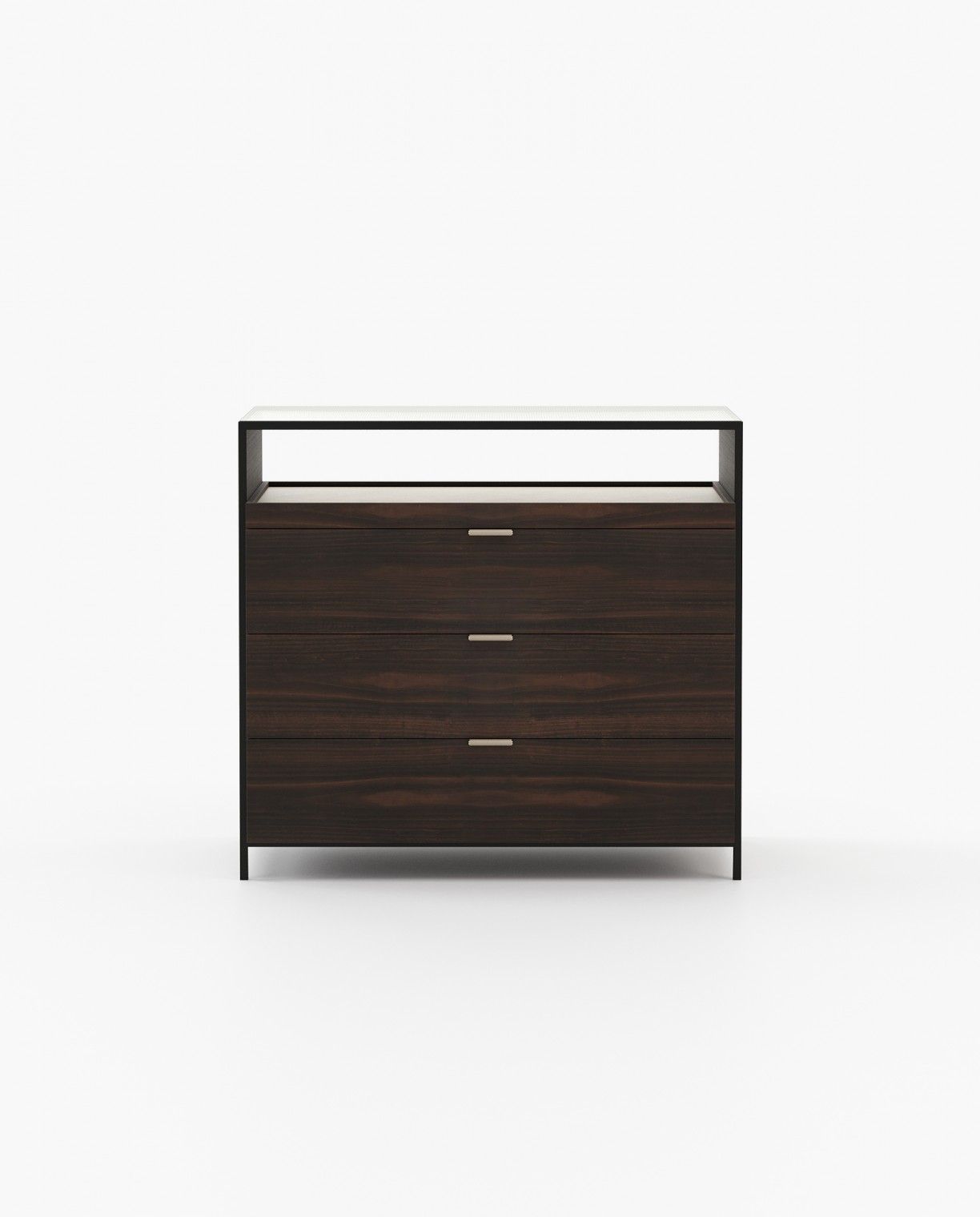 Laskasas ROWLING Set of 3 Chest of Drawers Smoked Eucalyptus Veneer Matte - Araco Interiors