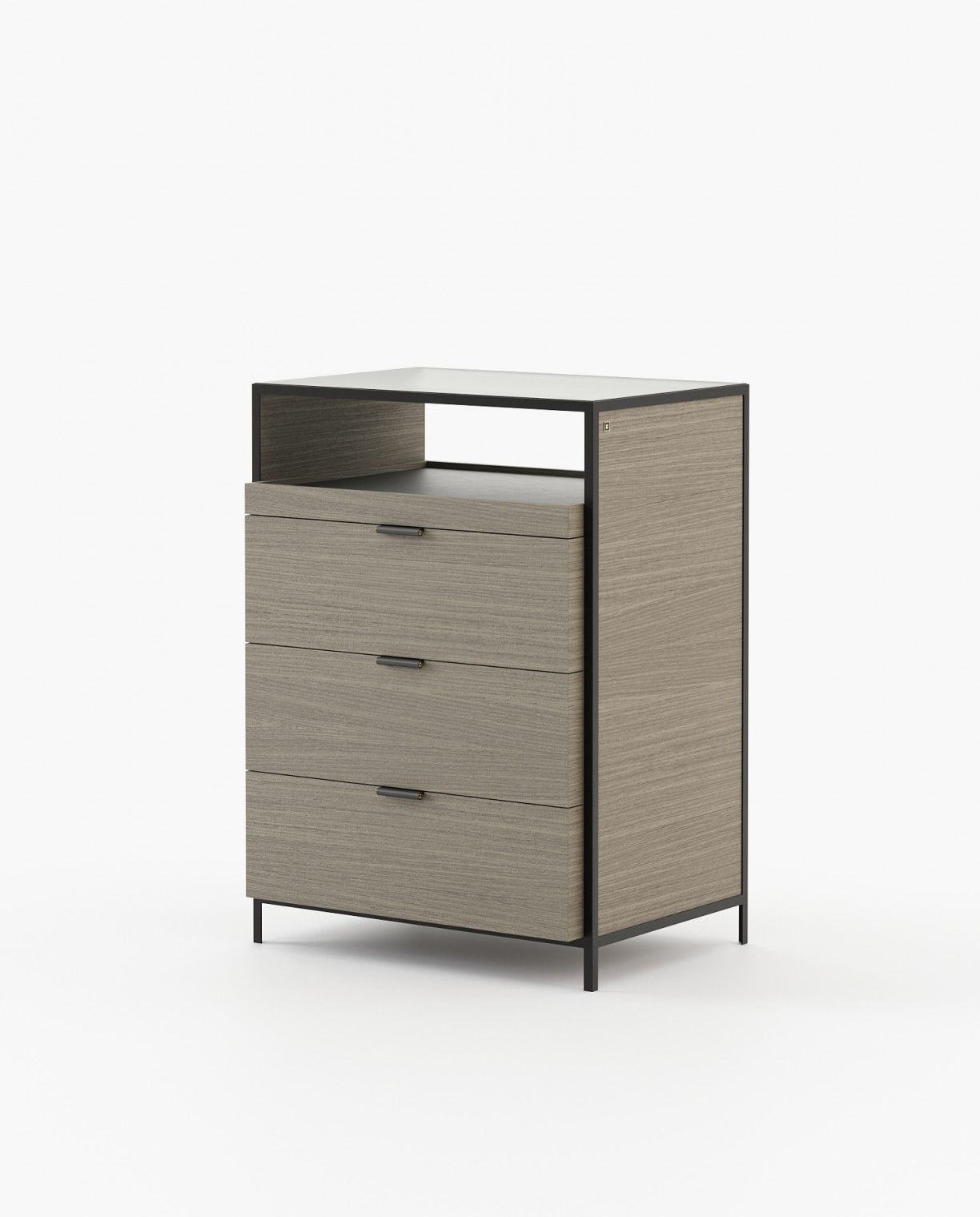 Laskasas ROWLING Tallboy Chest of Drawers Aged Oak Veneer Matte - Araco Interiors