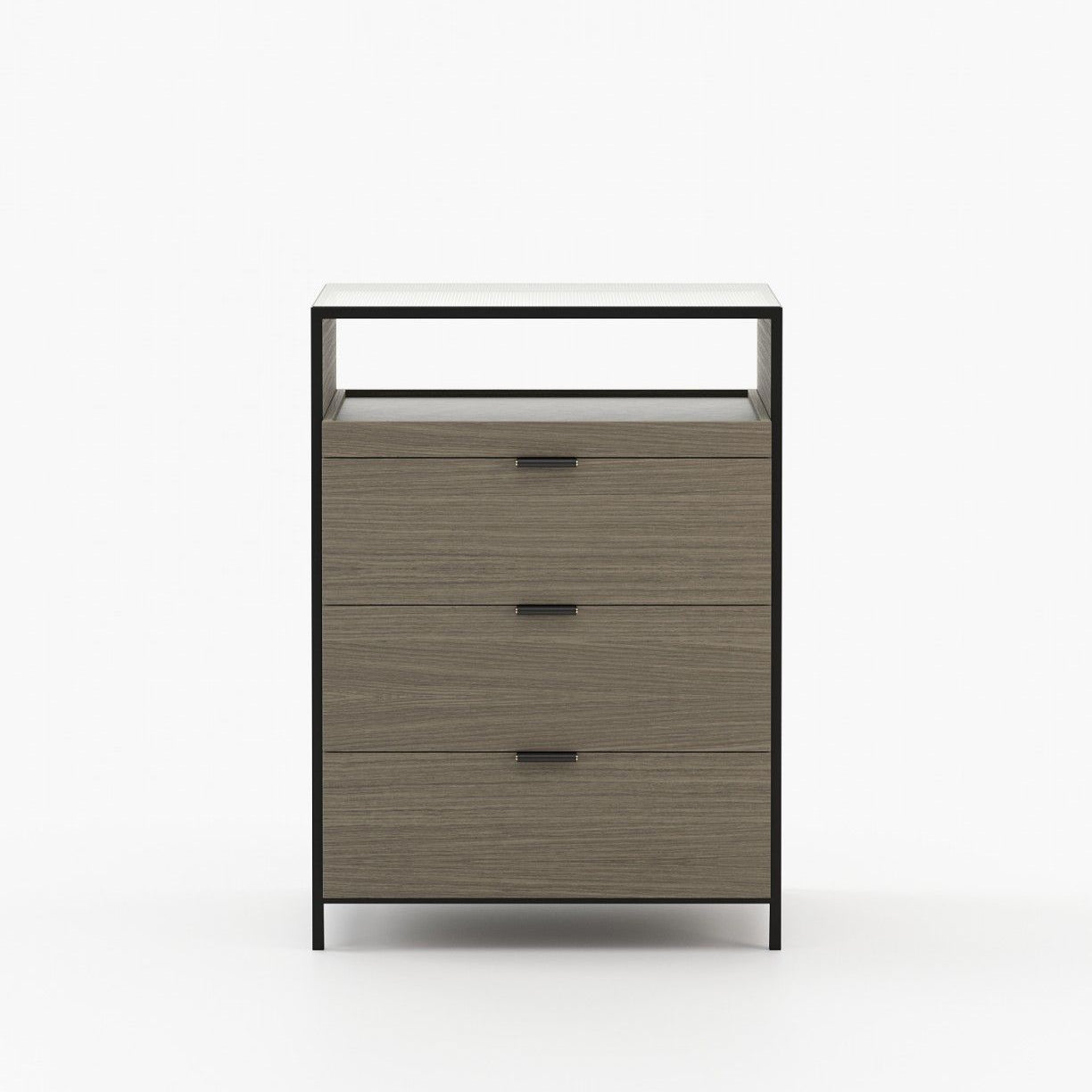 Laskasas ROWLING Tallboy Chest of Drawers Aged Oak Veneer Matte - Araco Interiors