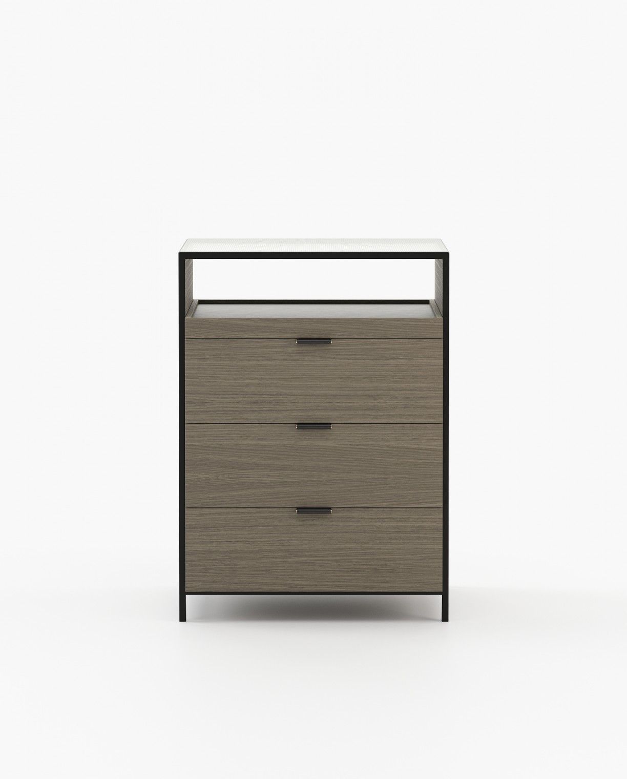 Laskasas ROWLING Tallboy Chest of Drawers Aged Oak Veneer Matte - Araco Interiors