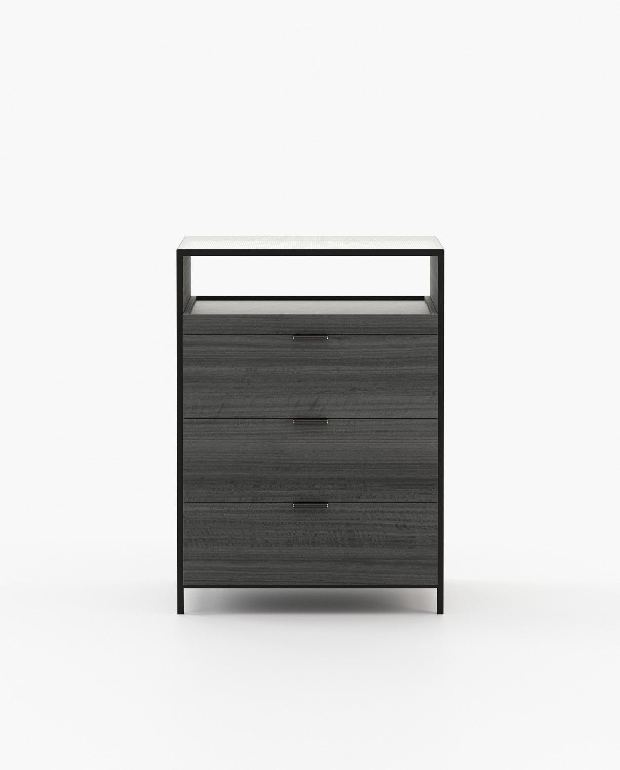 Laskasas ROWLING Tallboy Chest of Drawers Grey Eucalyptus Veneer Matte - Araco Interiors