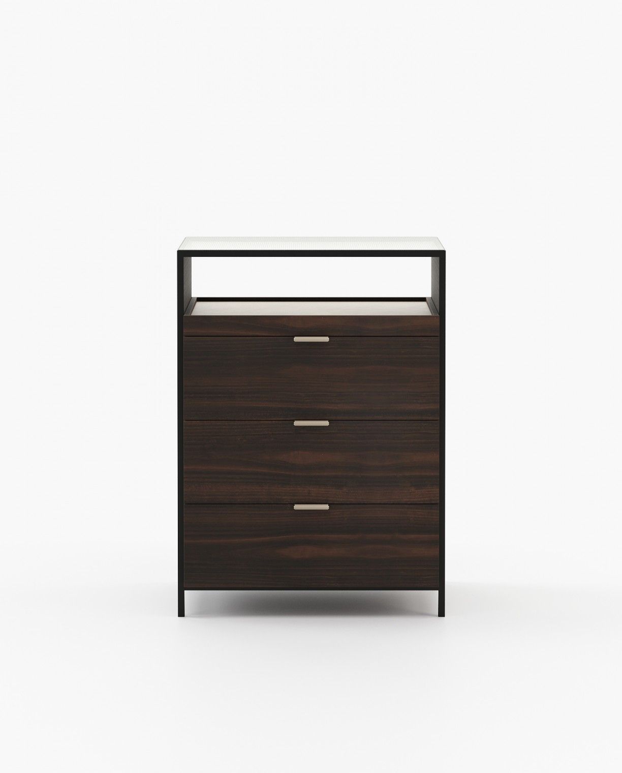Laskasas ROWLING Tallboy Chest of Drawers Smoked Eucalyptus Veneer Matte - Araco Interiors