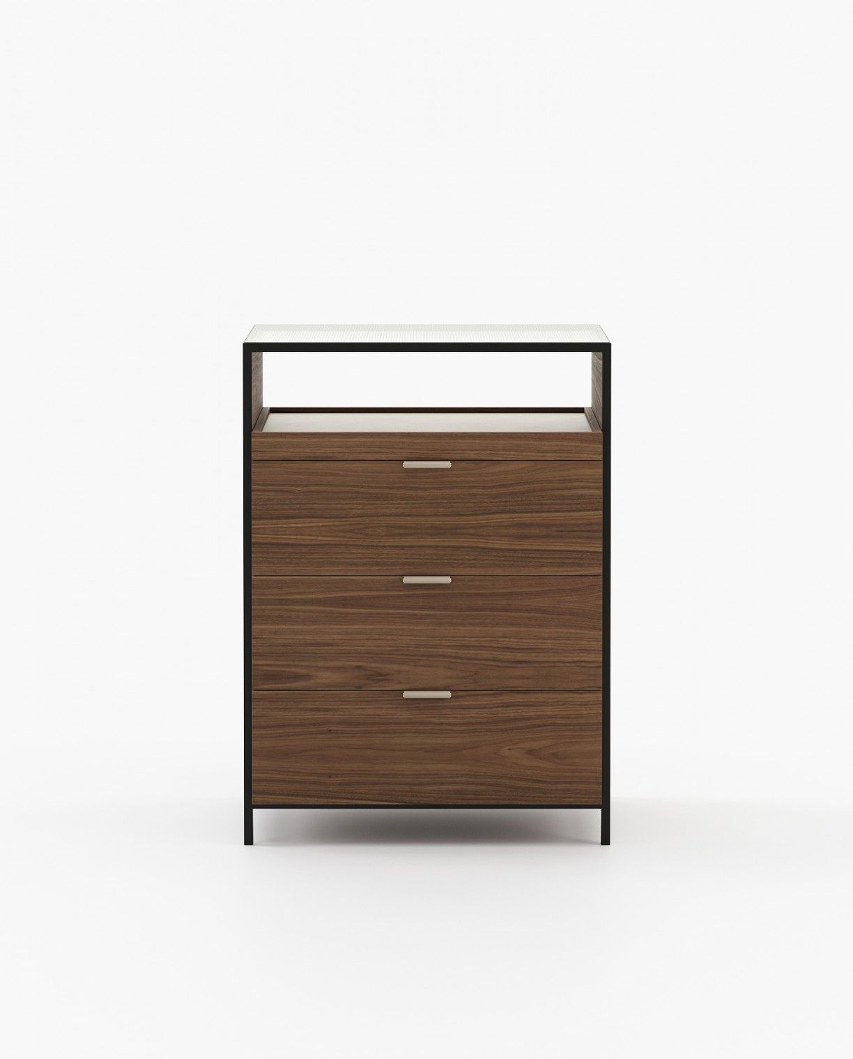 Laskasas ROWLING Tallboy Chest of Drawers Walnut Veneer Matte - Araco Interiors