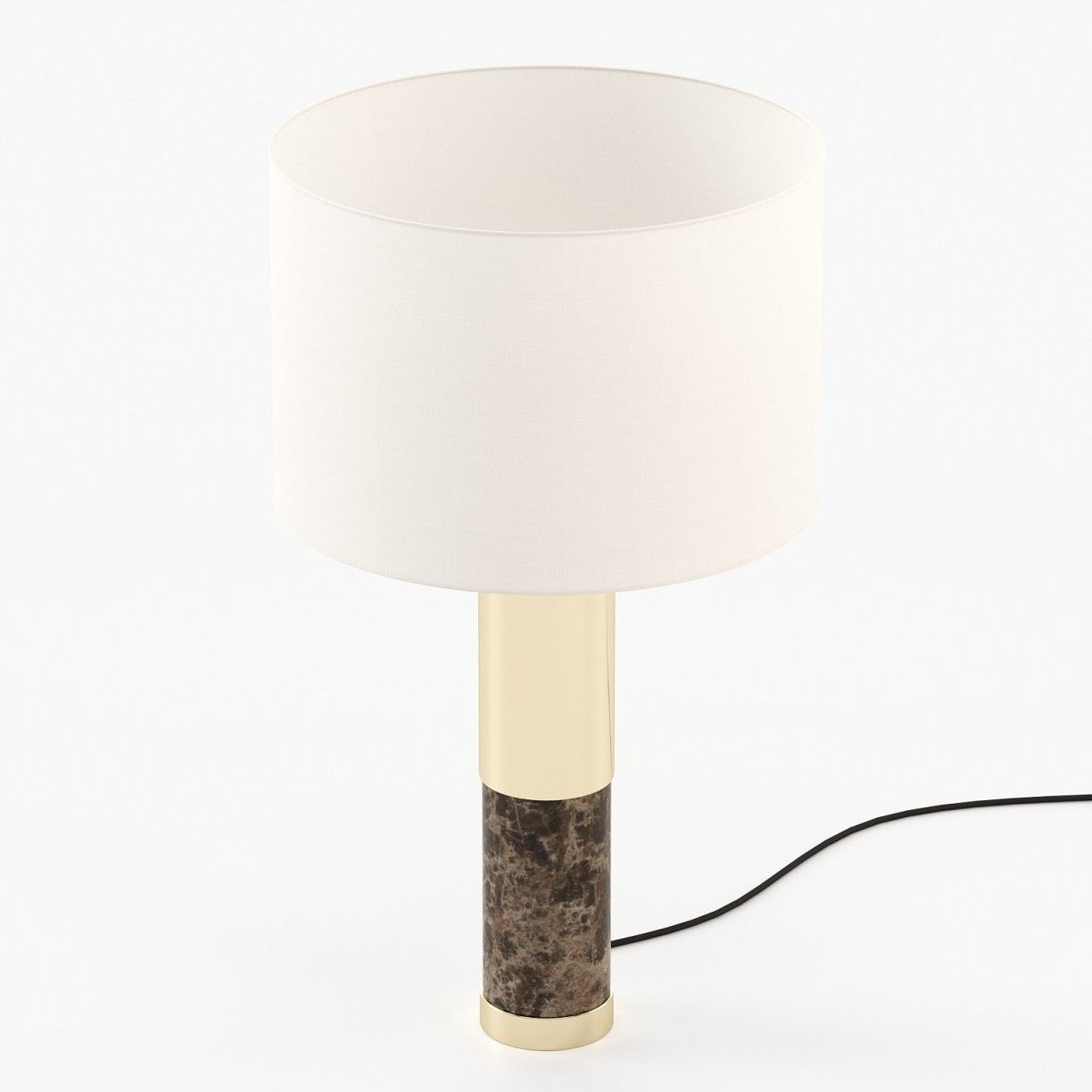 Laskasas SHARON Table & Desk Lamp Emperador Dark Polished Marble - Araco Interiors