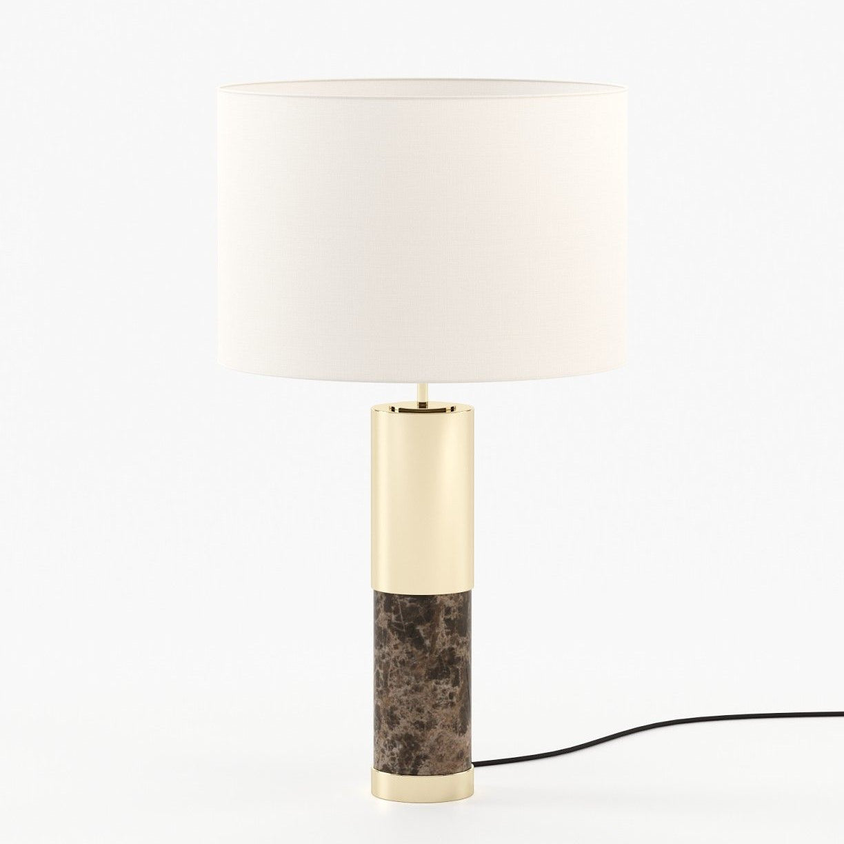 Laskasas SHARON Table & Desk Lamp Emperador Dark Polished Marble - Araco Interiors