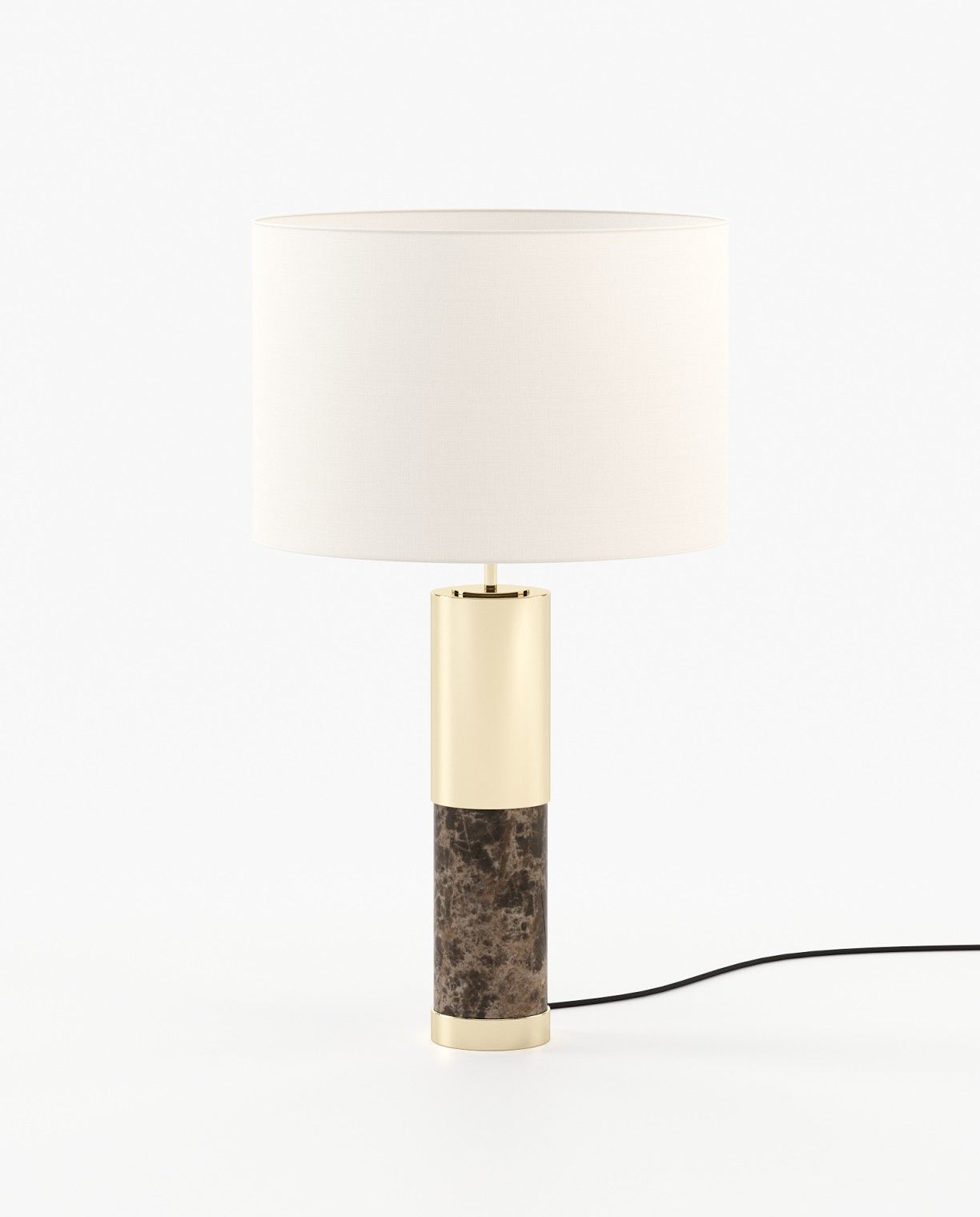 Laskasas SHARON Table & Desk Lamp Emperador Dark Polished Marble - Araco Interiors