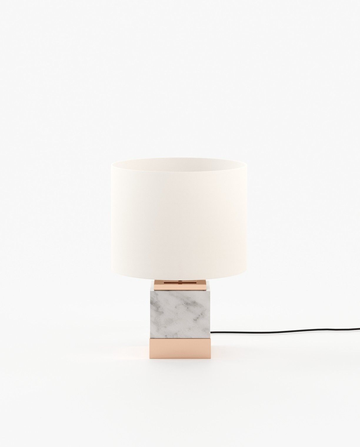 Laskasas SMITH Table & Desk Lamp Carrara Marble - Araco Interiors