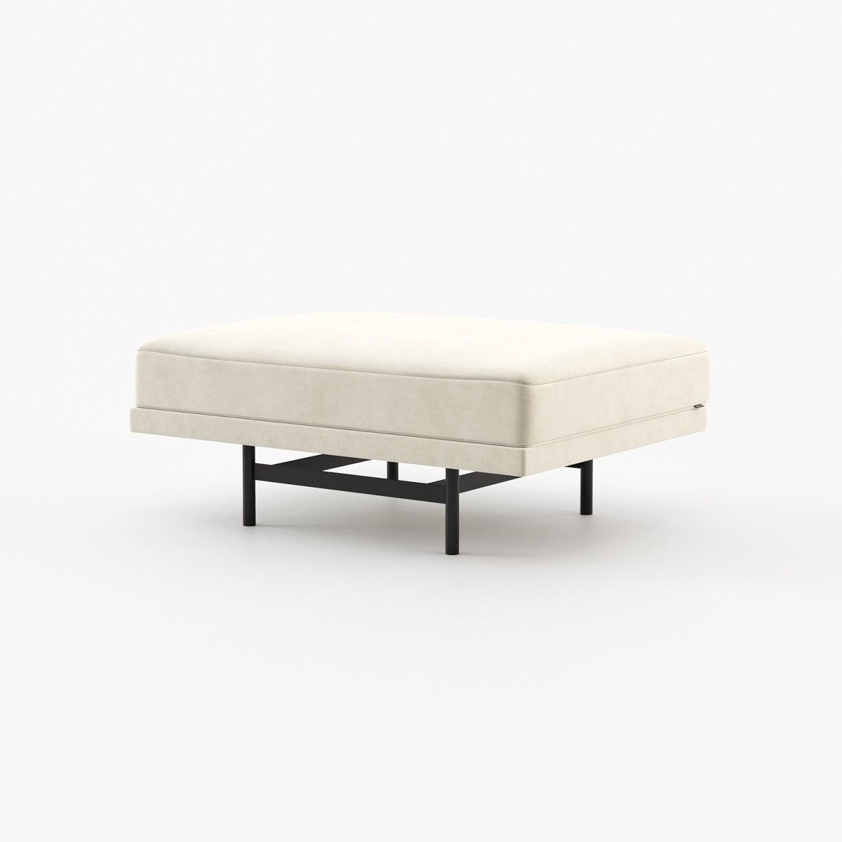 Laskasas STEWART Footstool & Pouf Vienna Cream - Araco Interiors