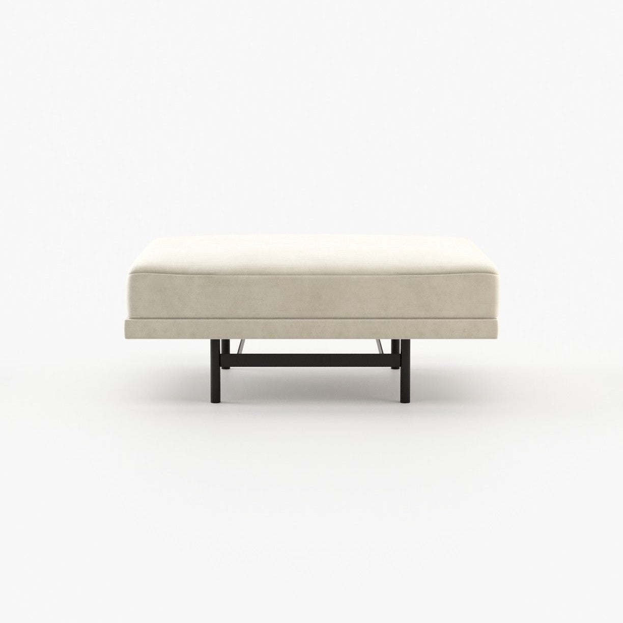 Laskasas STEWART Footstool & Pouf Vienna Cream - Araco Interiors