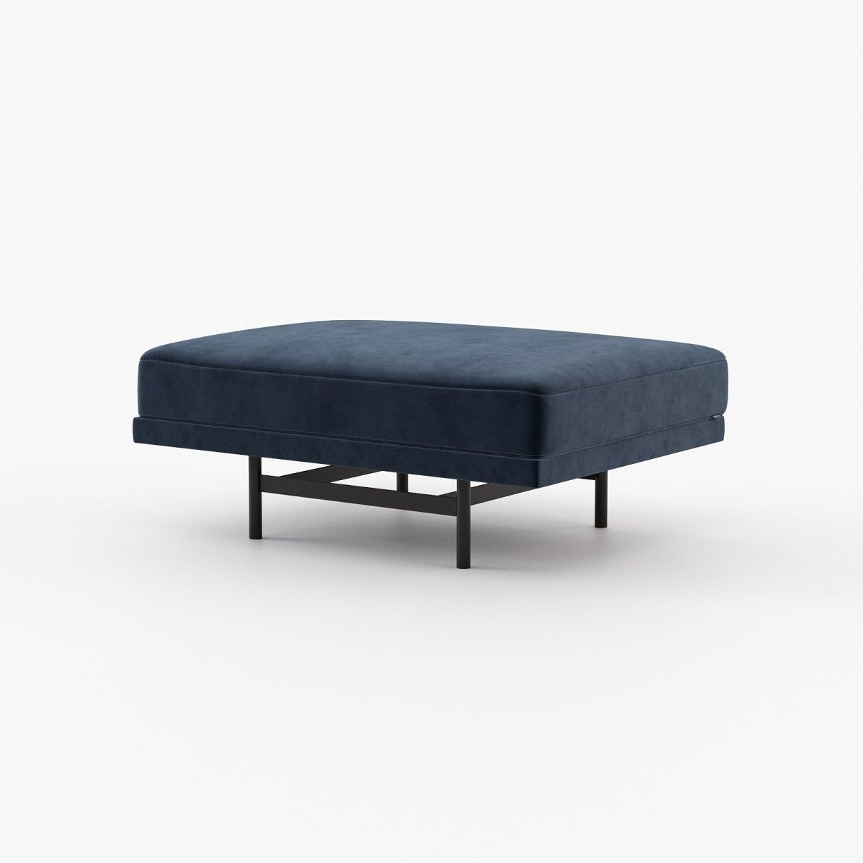 Laskasas STEWART Footstool & Pouf Vienna Deep Blue - Araco Interiors