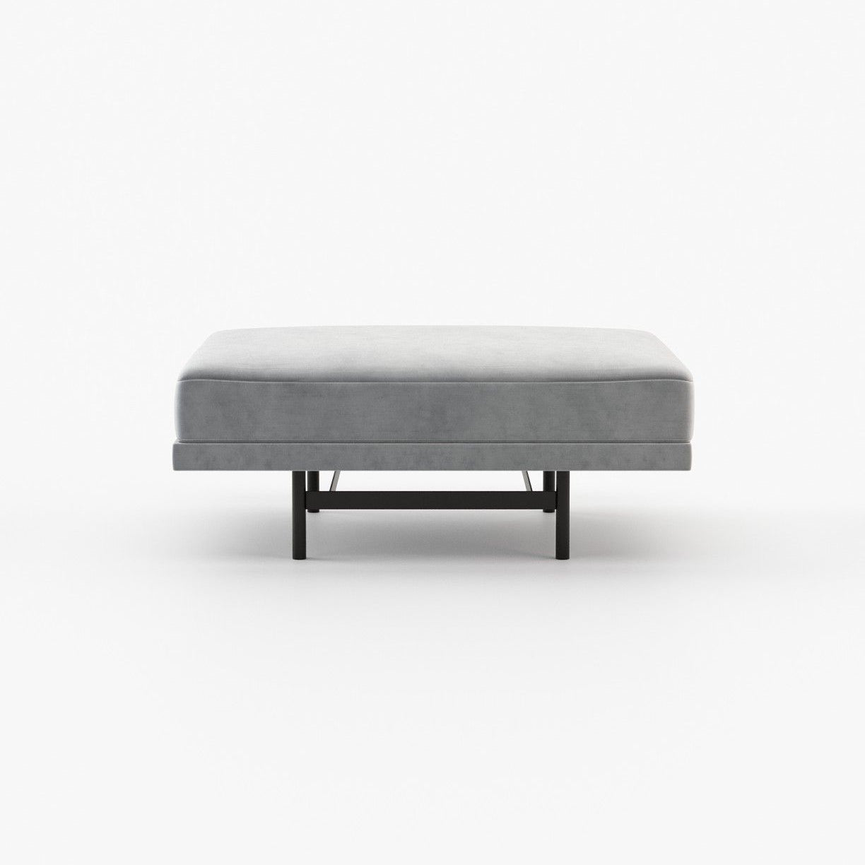 Laskasas STEWART Footstool & Pouf Vienna Light Grey - Araco Interiors