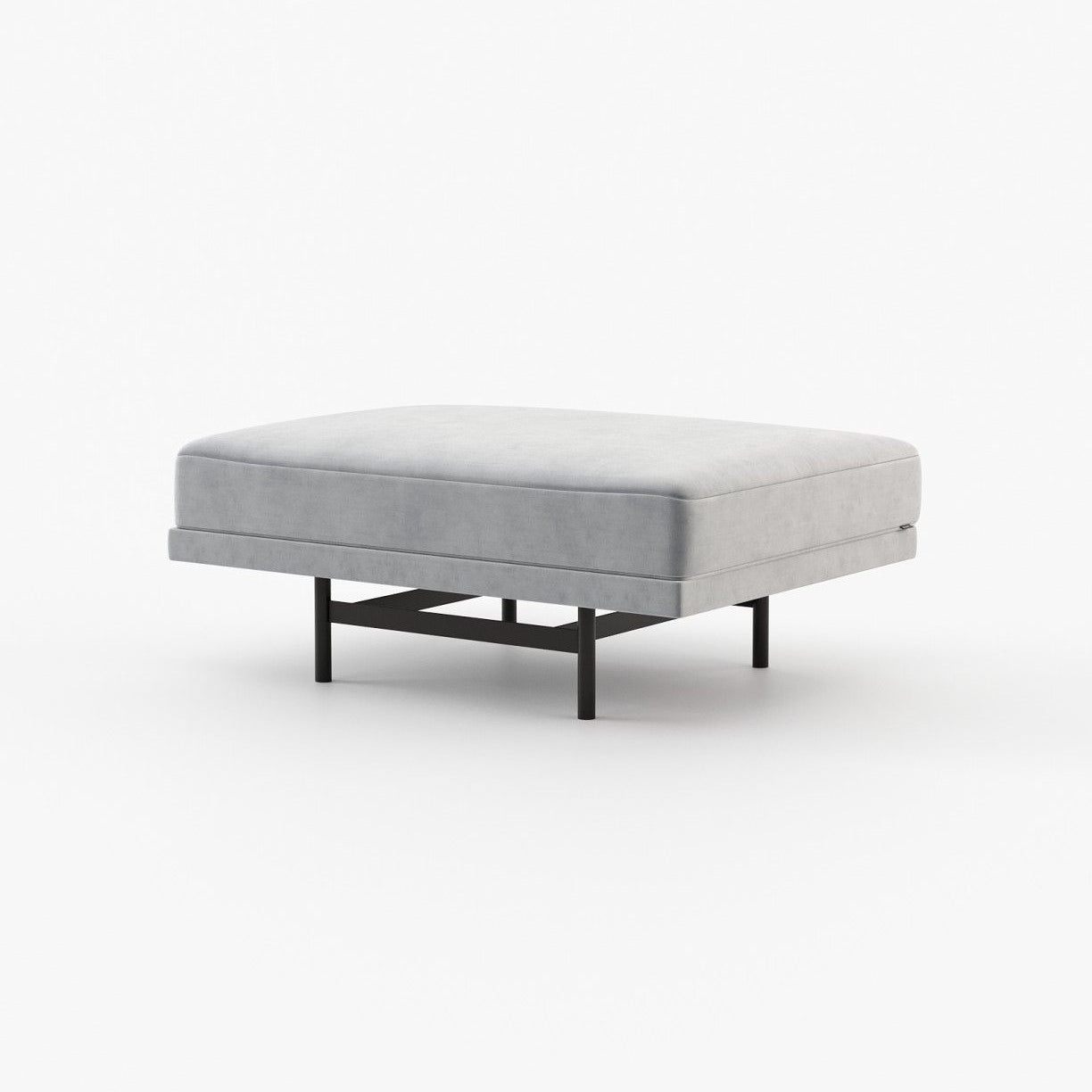 Laskasas STEWART Footstool & Pouf Vienna Light Grey - Araco Interiors