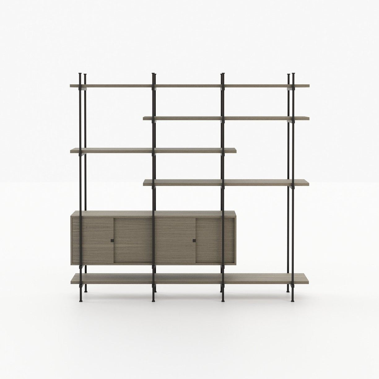 Laskasas TAYLOR Bookcase & Shelving Aged Oak Veneer Matte - Araco Interiors
