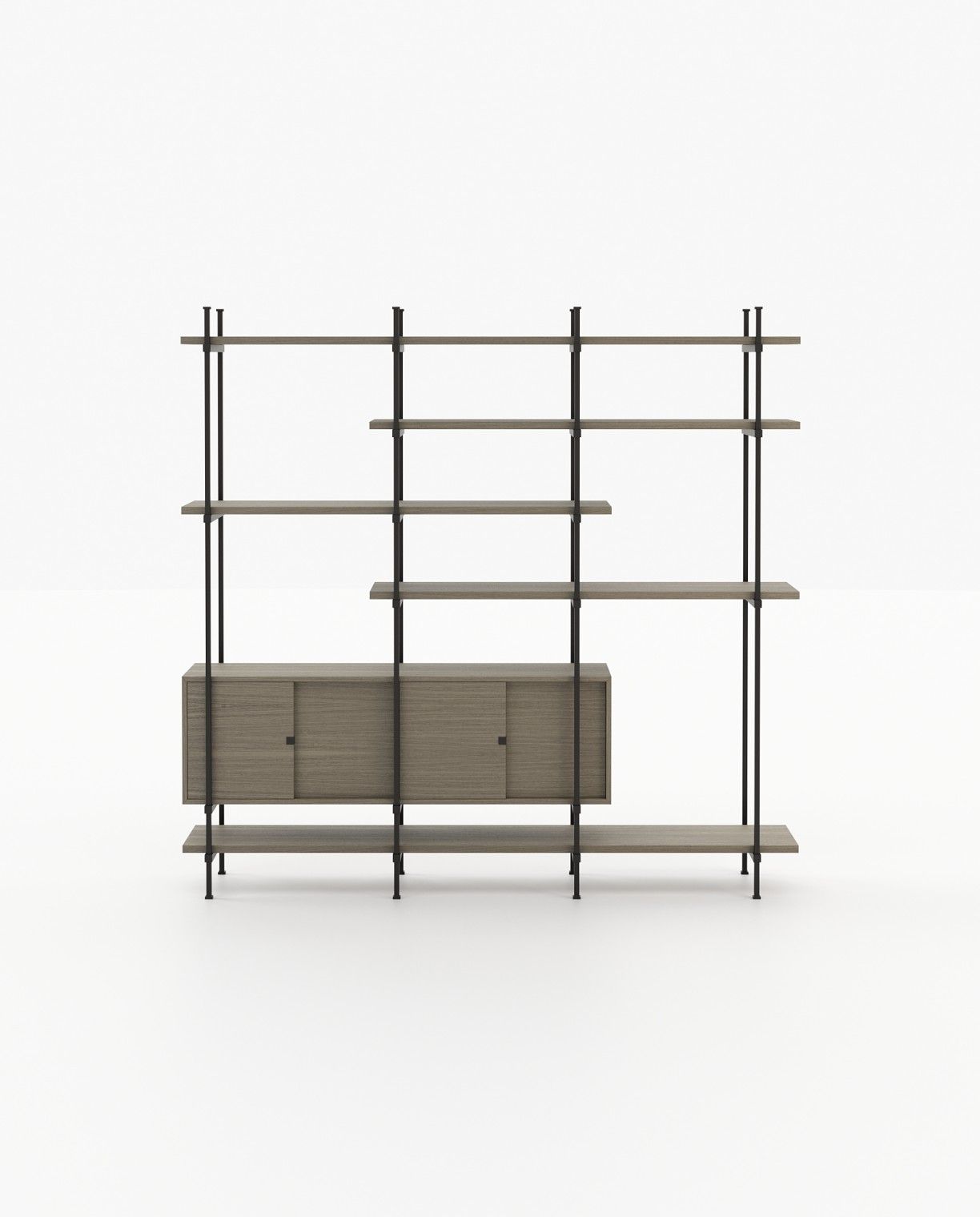 Laskasas TAYLOR Bookcase & Shelving Aged Oak Veneer Matte - Araco Interiors