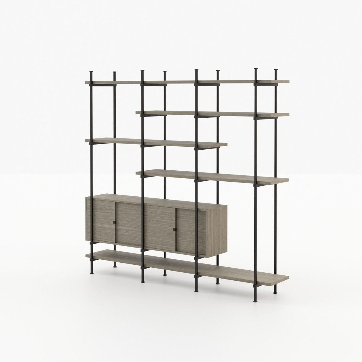 Laskasas TAYLOR Bookcase & Shelving Aged Oak Veneer Matte - Araco Interiors