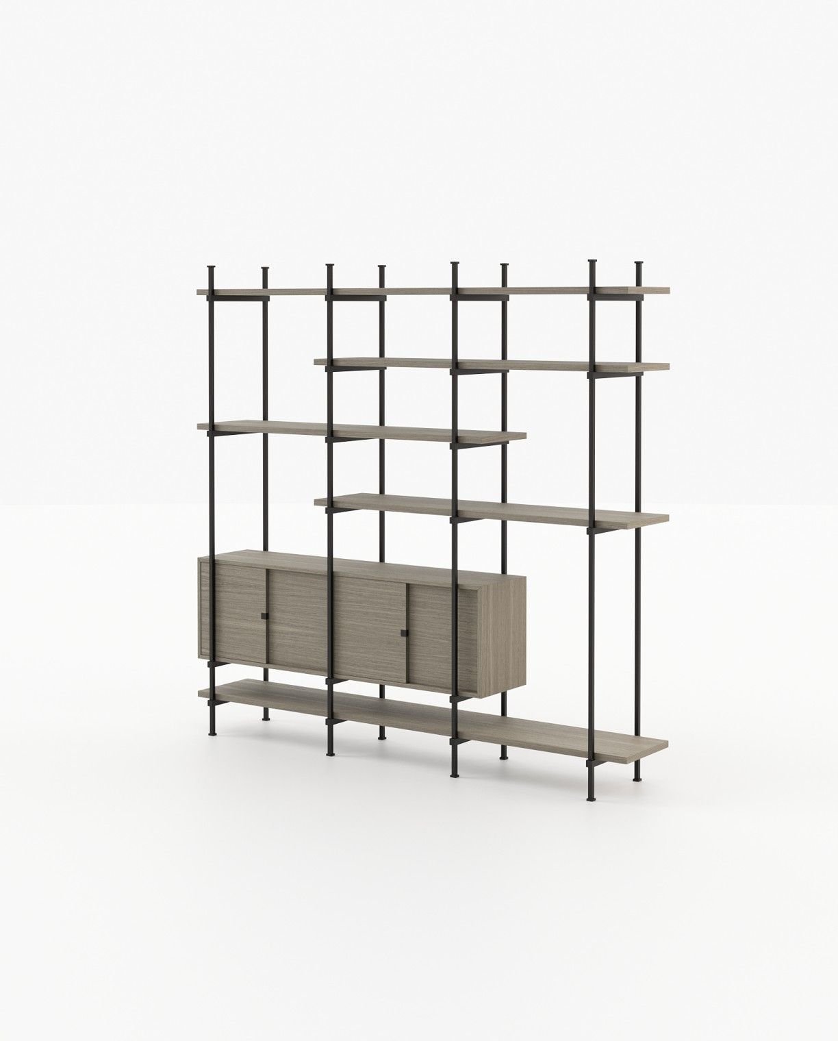 Laskasas TAYLOR Bookcase & Shelving Aged Oak Veneer Matte - Araco Interiors