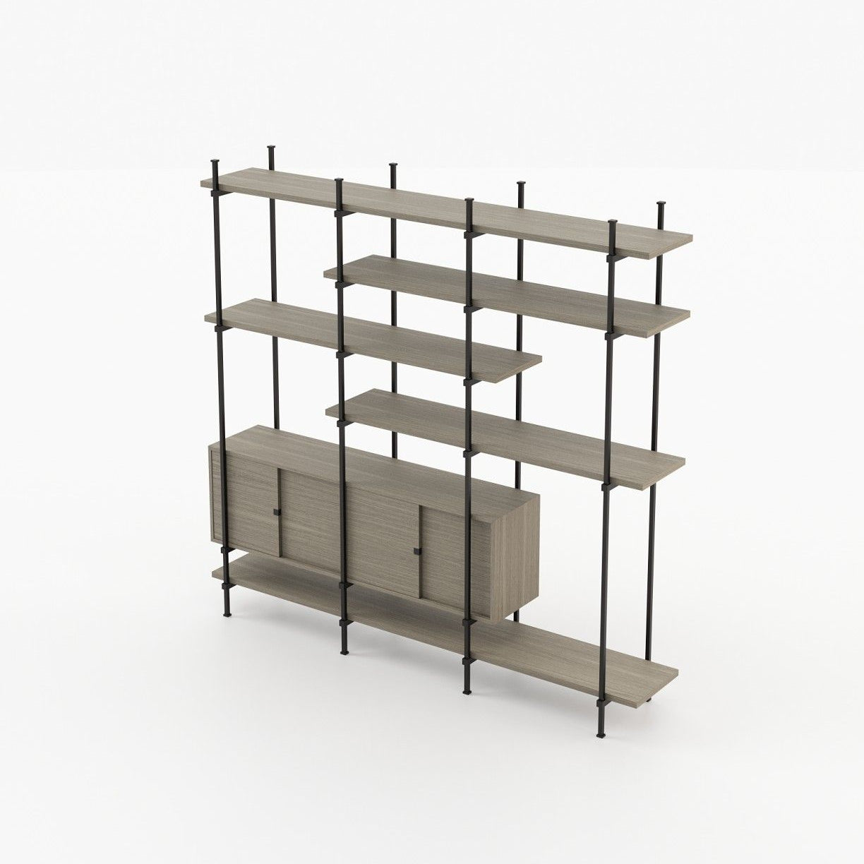 Laskasas TAYLOR Bookcase & Shelving Aged Oak Veneer Matte - Araco Interiors