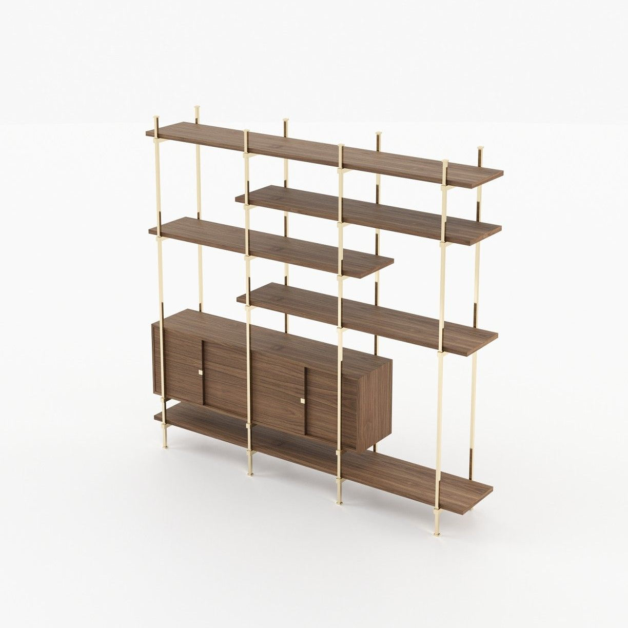 Laskasas TAYLOR Bookcase & Shelving Walnut Veneer Matte - Araco Interiors