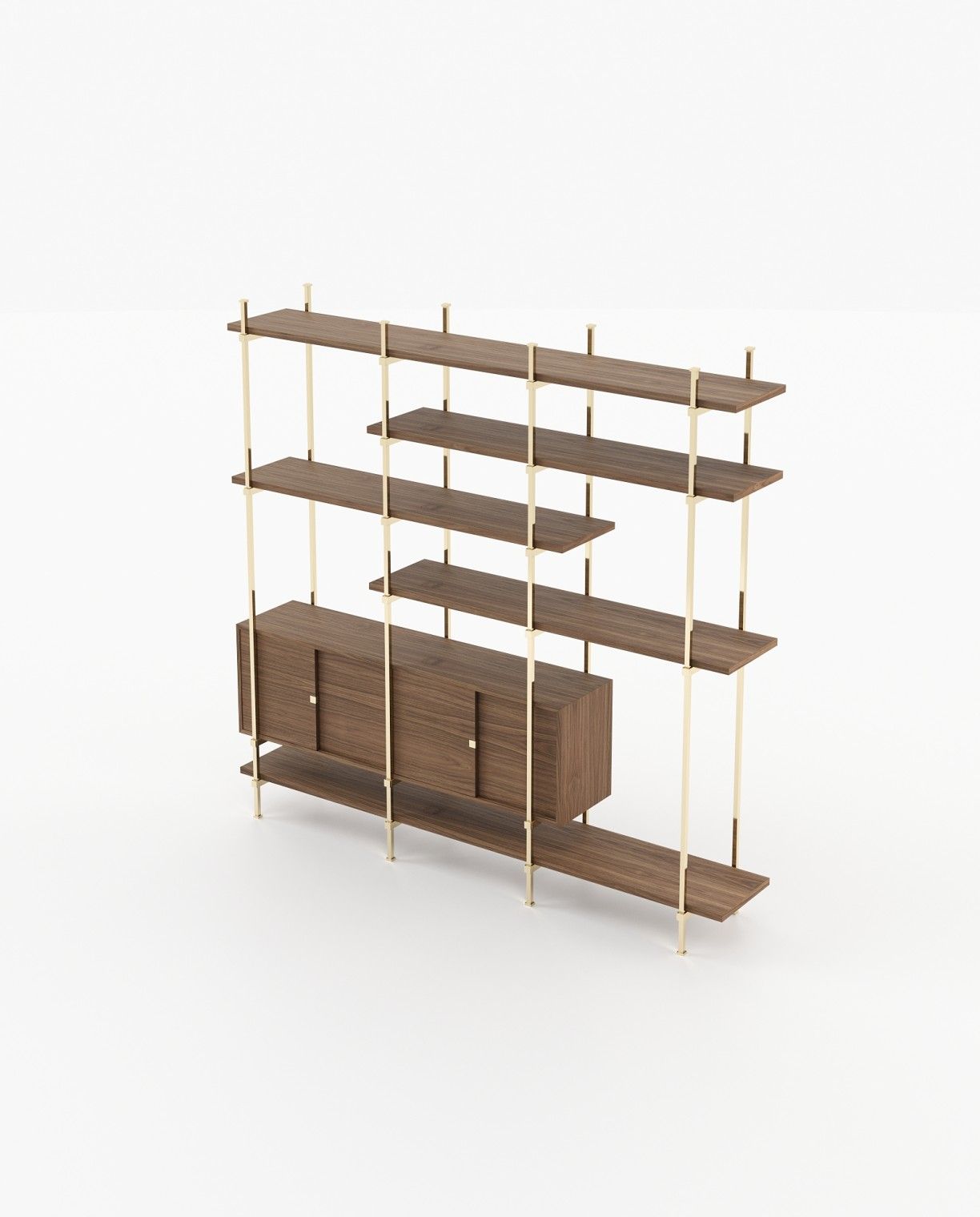 Laskasas TAYLOR Bookcase & Shelving Walnut Veneer Matte - Araco Interiors