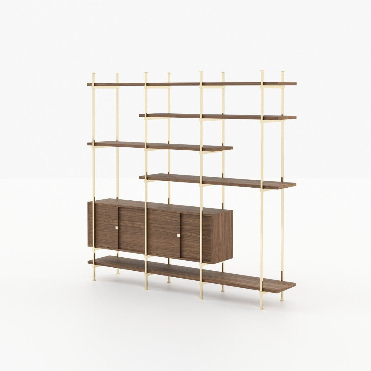 Laskasas TAYLOR Bookcase & Shelving Walnut Veneer Matte - Araco Interiors
