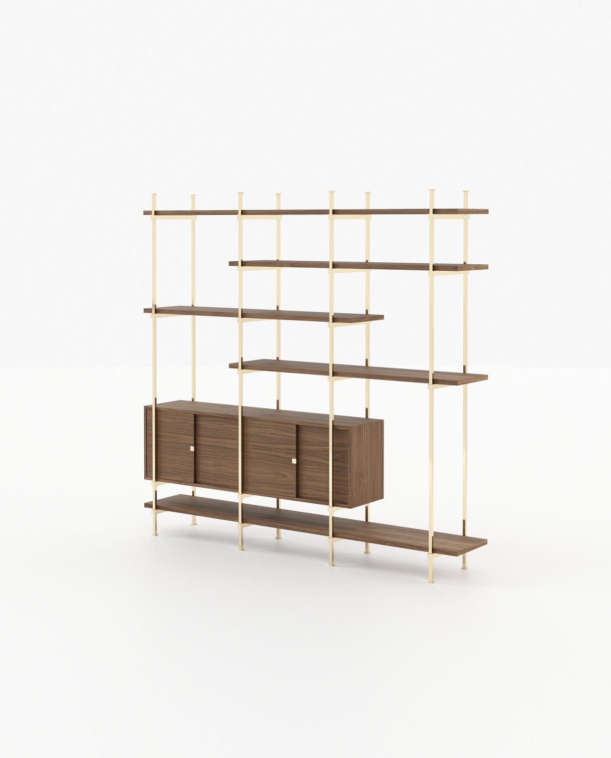Laskasas TAYLOR Bookcase & Shelving Walnut Veneer Matte - Araco Interiors