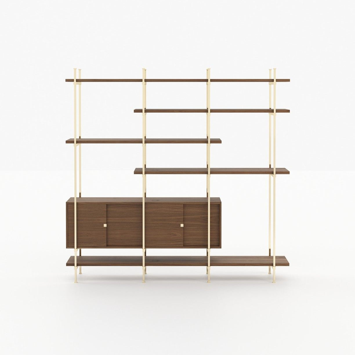 Laskasas TAYLOR Bookcase & Shelving Walnut Veneer Matte - Araco Interiors