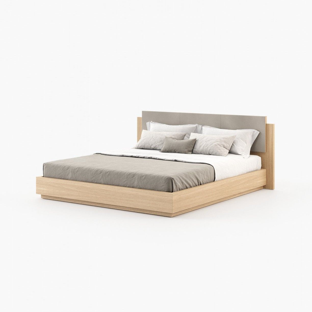 Laskasas TERI Bed & Headboard Oak Veneer Matte - Araco Interiors