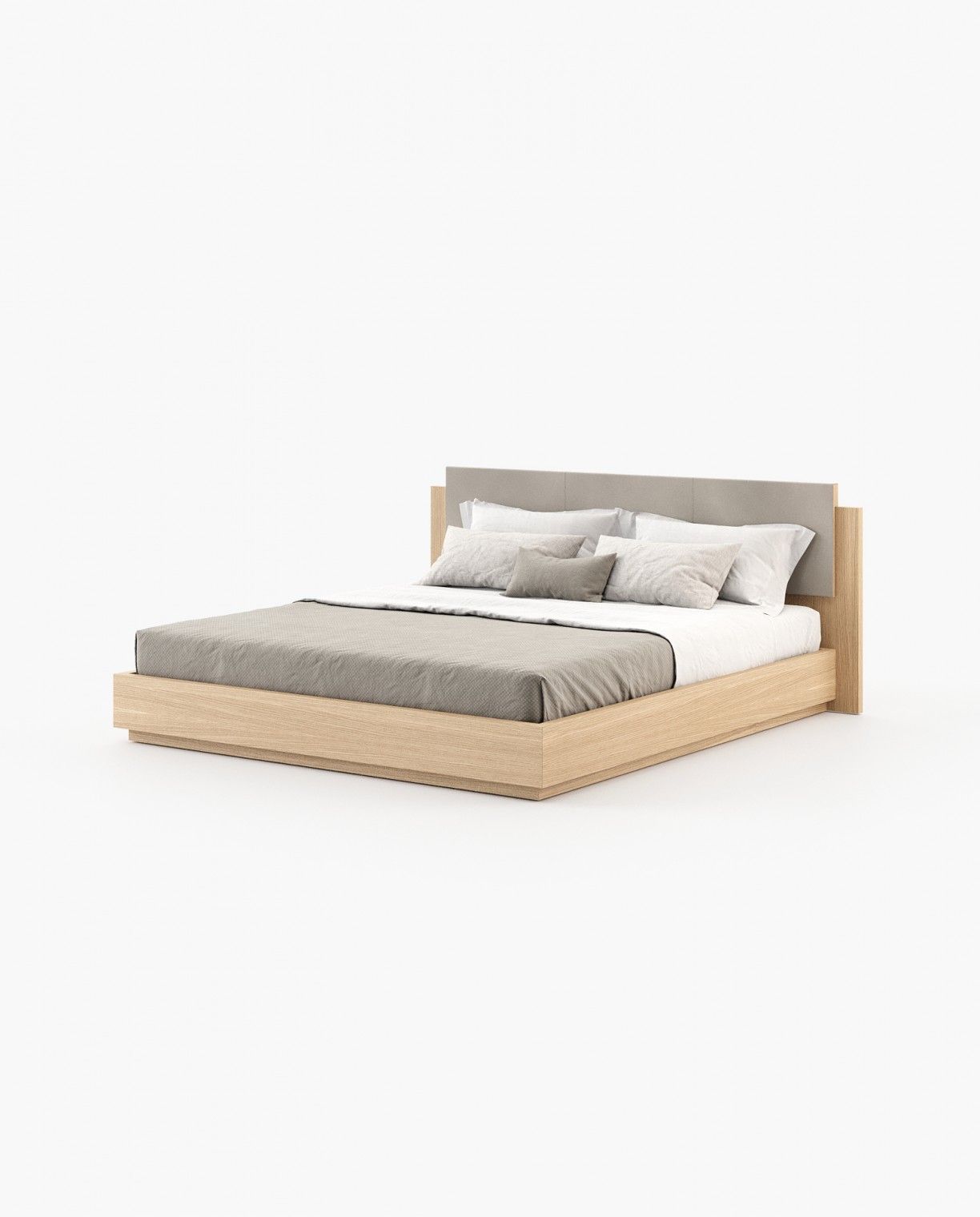 Laskasas TERI Bed & Headboard Oak Veneer Matte - Araco Interiors