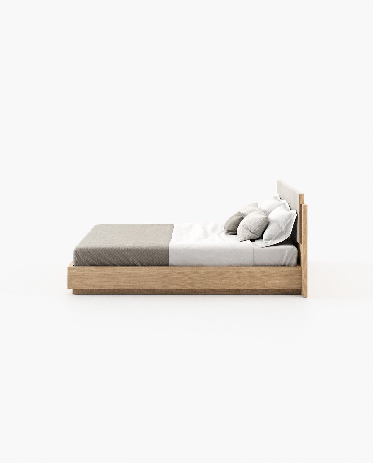 Laskasas TERI Bed & Headboard Oak Veneer Matte - Araco Interiors