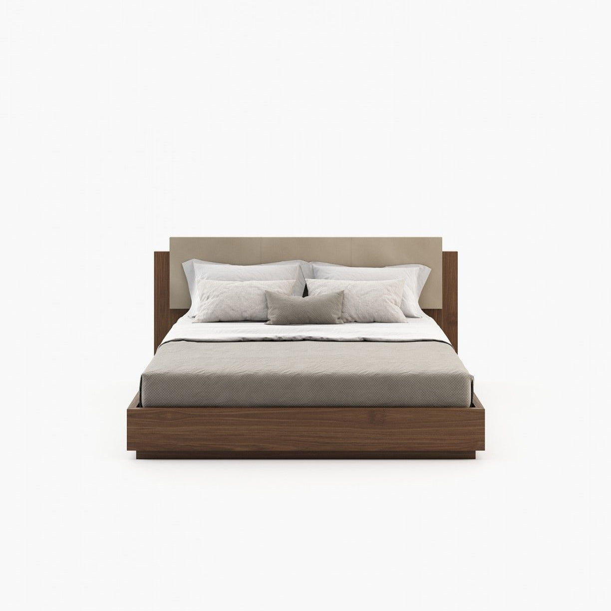 Laskasas TERI Bed & Headboard Walnut Veneer Matte - Araco Interiors