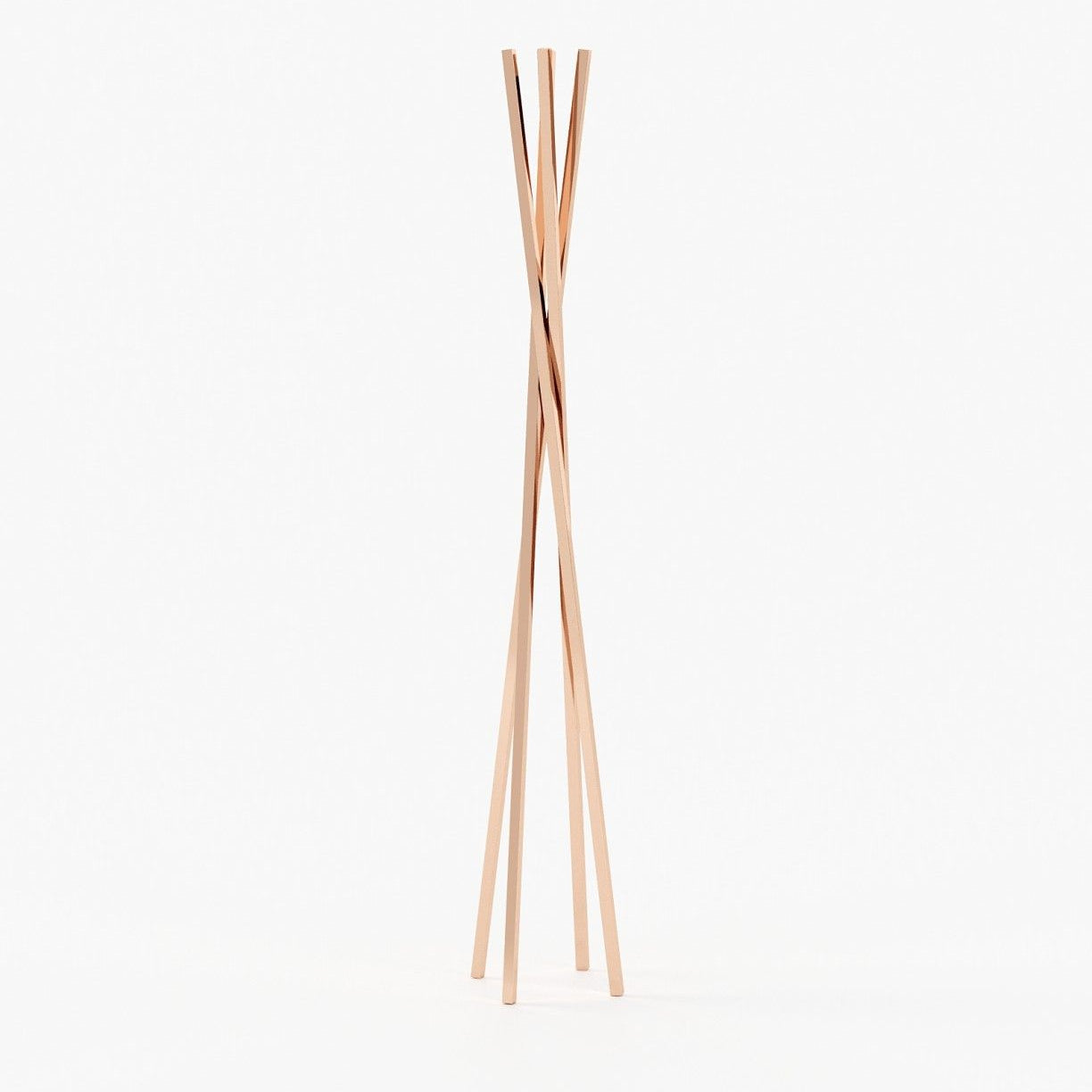 Laskasas TWISTED Coat & Umbrella Stand Copper Polished Stainless Steel - Araco Interiors