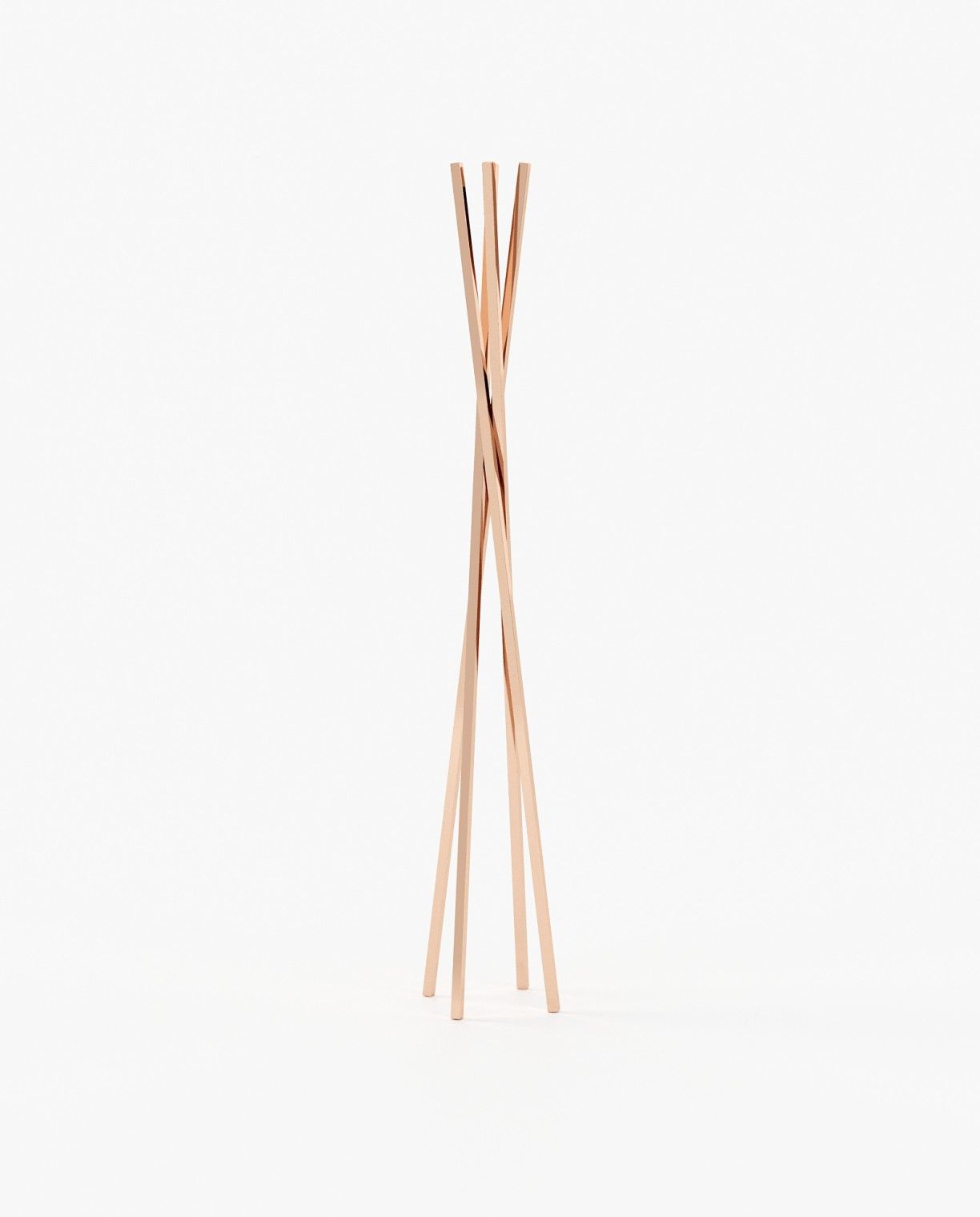 Laskasas TWISTED Coat & Umbrella Stand Copper Polished Stainless Steel - Araco Interiors