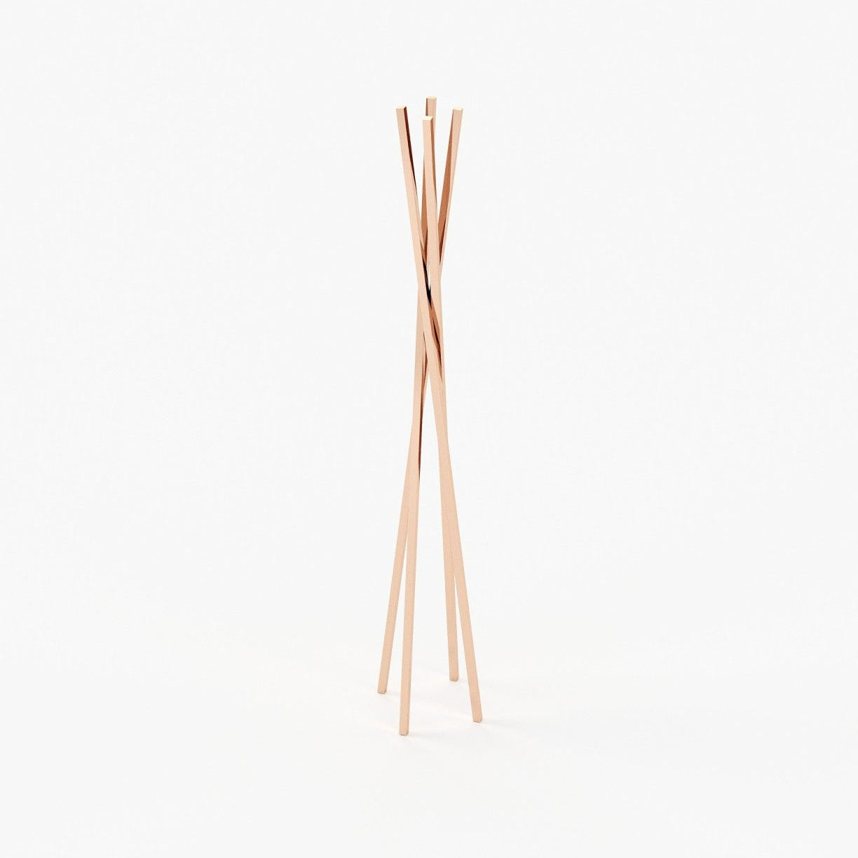 Laskasas TWISTED Coat & Umbrella Stand Copper Polished Stainless Steel - Araco Interiors