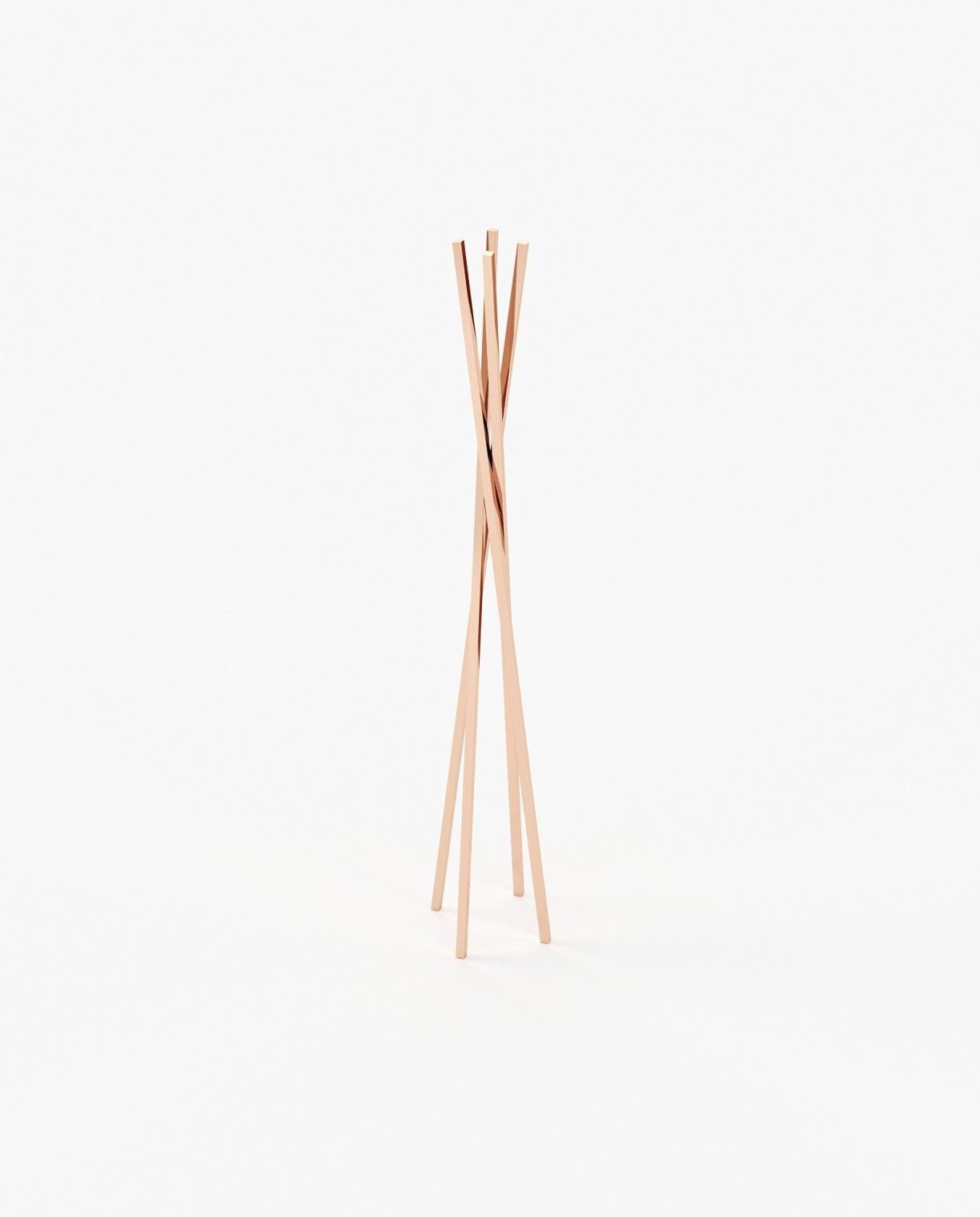 Laskasas TWISTED Coat & Umbrella Stand Copper Polished Stainless Steel - Araco Interiors