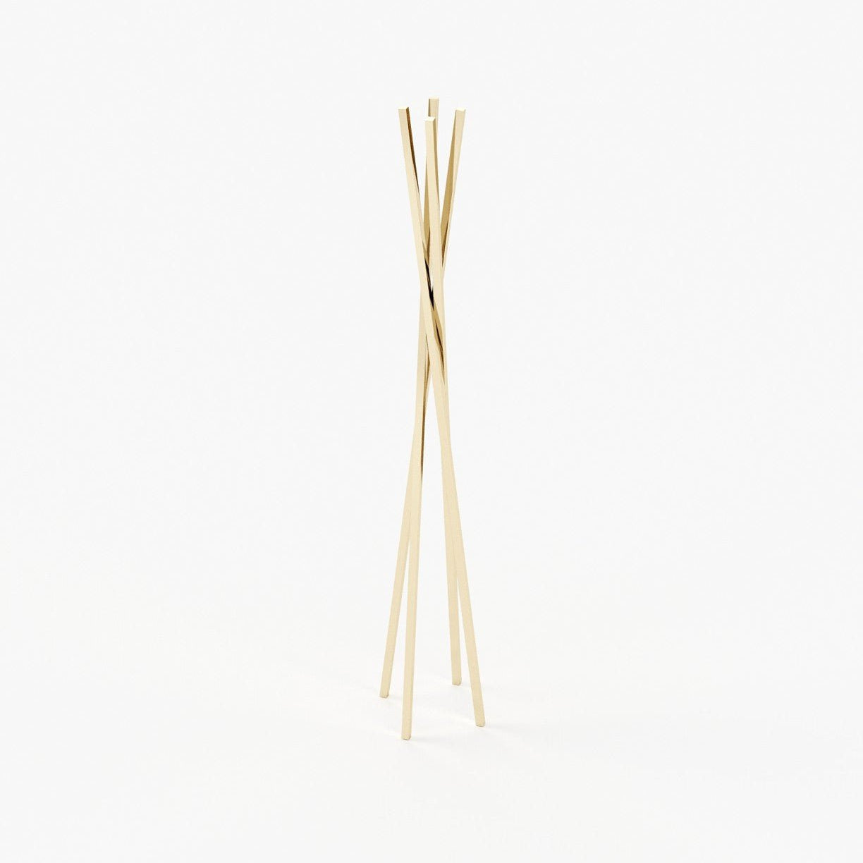 Laskasas TWISTED Coat & Umbrella Stand Gilded Polished Stainless Steel - Araco Interiors